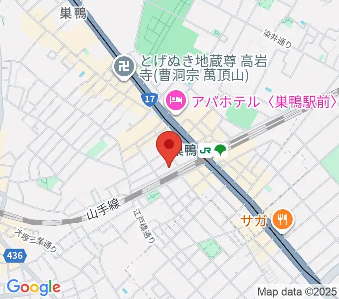 巣鴨Moonglowの地図