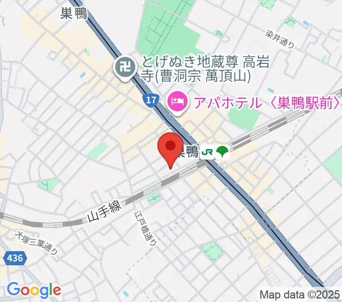 巣鴨Moonglowの地図