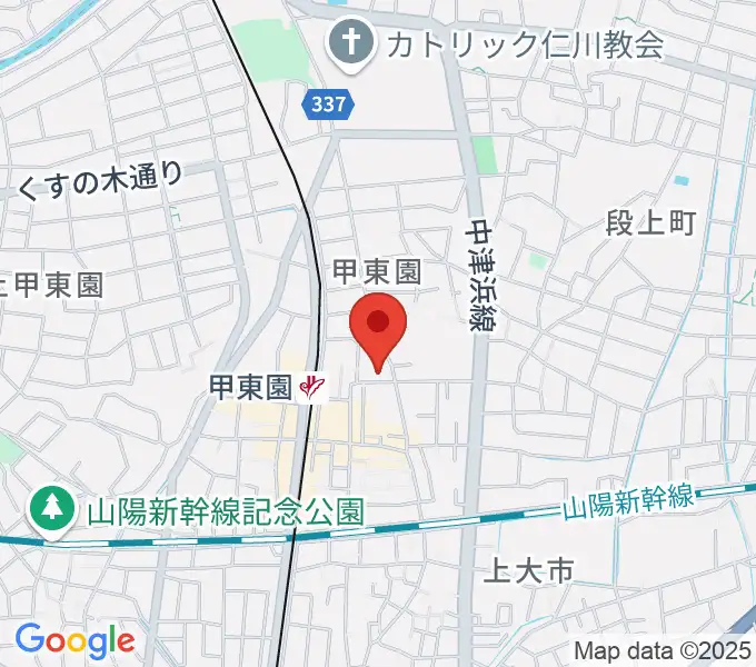 アールエイチワイ甲東園 貸し音楽練習室の地図