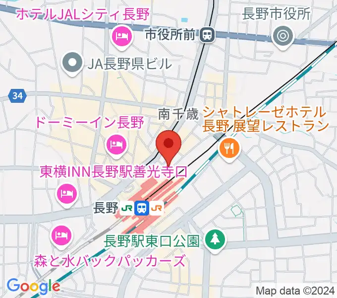 長野クラブジャンクボックスの地図