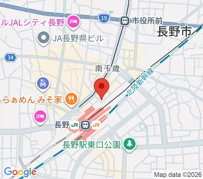 長野クラブジャンクボックスの地図