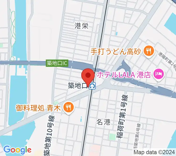 名古屋 夜空と月のピアスの地図