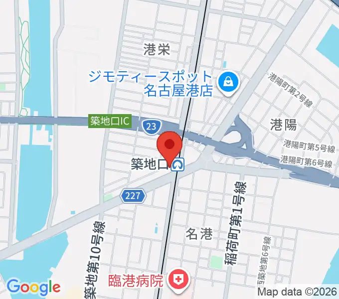 名古屋 夜空と月のピアスの地図