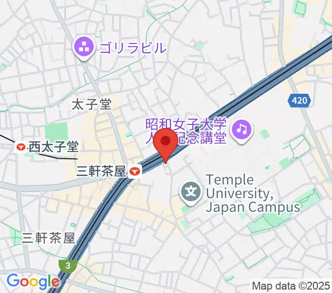 三軒茶屋 茶茶茶の地図