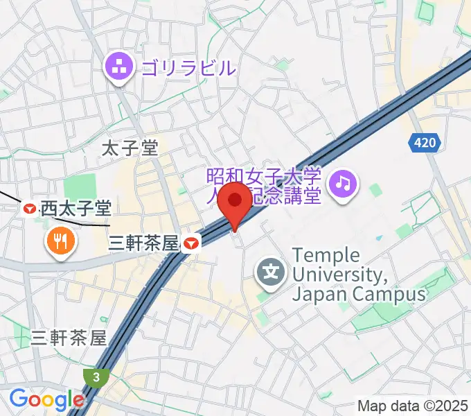 三軒茶屋 茶茶茶の地図