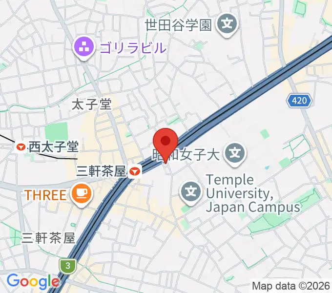 三軒茶屋 茶茶茶の地図