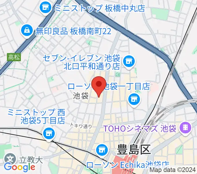 池袋P's Barの地図