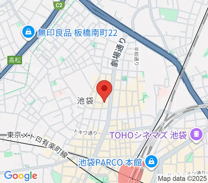 池袋P's Barの地図