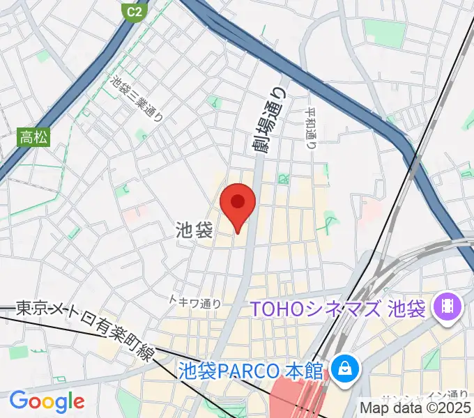 池袋P's Barの地図