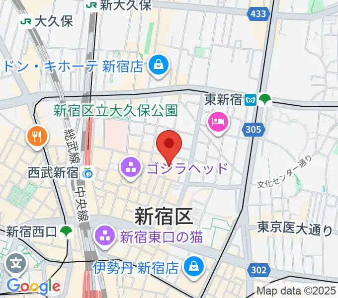 新宿club SCIENCEの地図