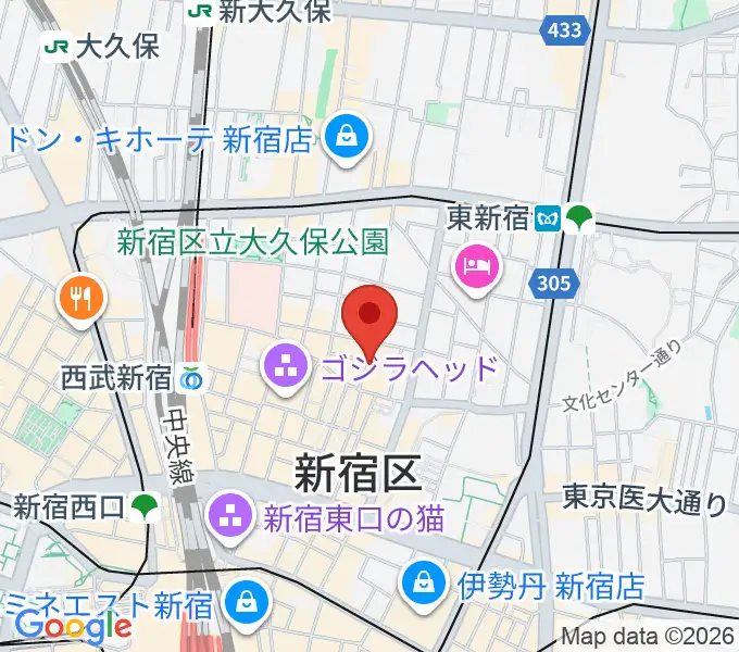 新宿club SCIENCEの地図