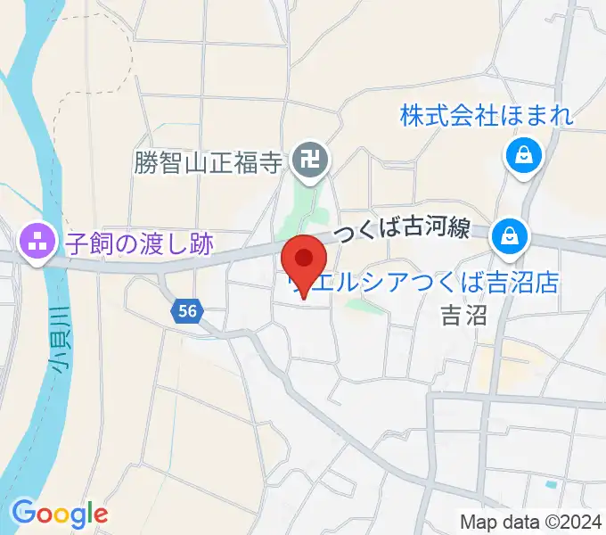 須藤ピアノ調律工房の地図