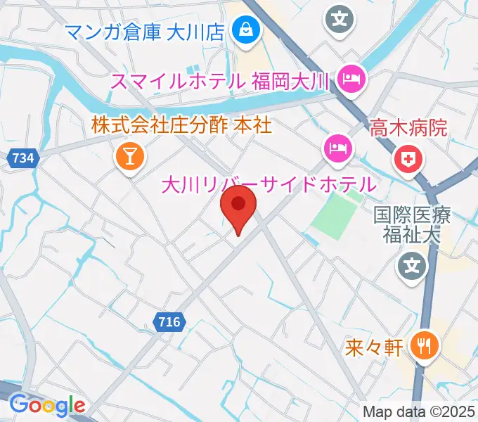 大川ヴィラ・ベルディホールの地図