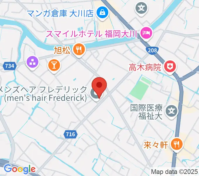 大川ヴィラ・ベルディホールの地図