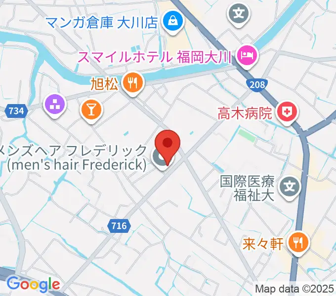 大川ヴィラ・ベルディホールの地図