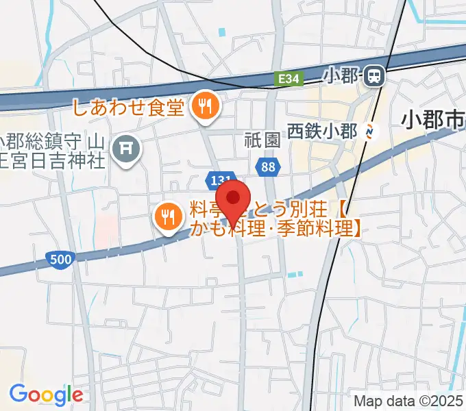小川楽器 小郡店の地図