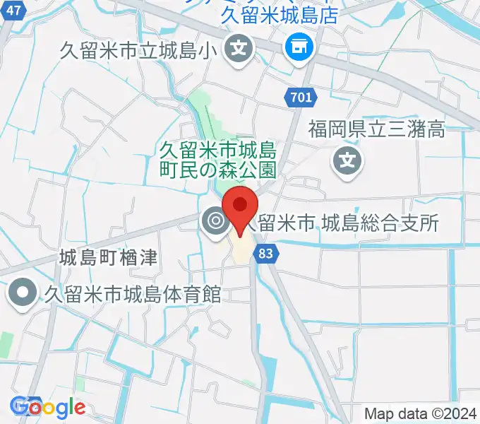 城島総合文化センターの地図