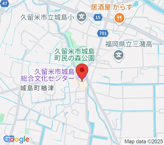 城島総合文化センターの地図