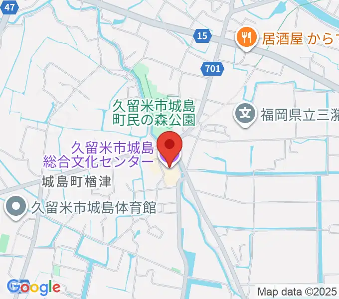 城島総合文化センターの地図