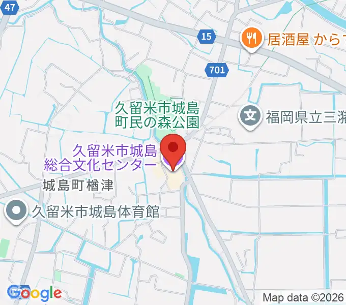 城島総合文化センターの地図