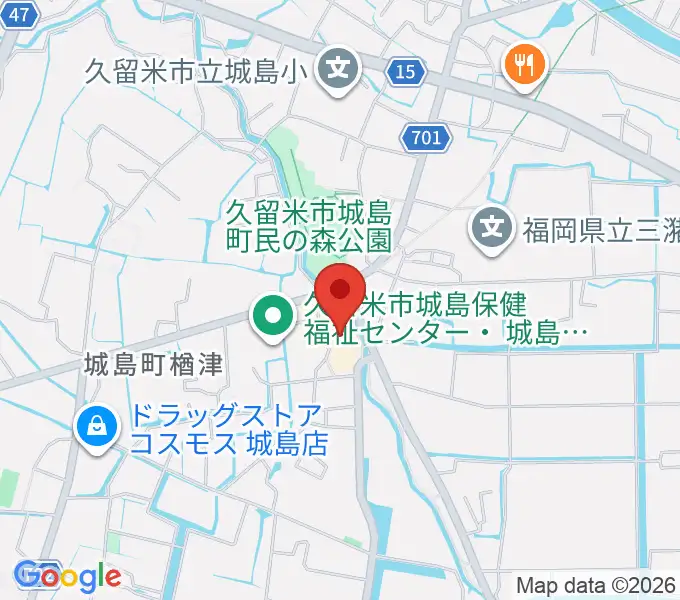 城島総合文化センターの地図