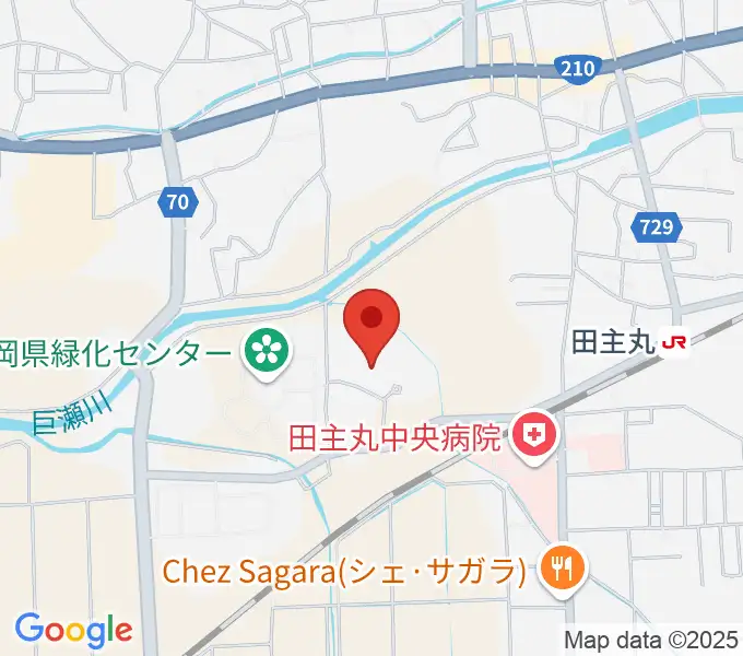 田主丸複合文化施設そよ風ホールの地図