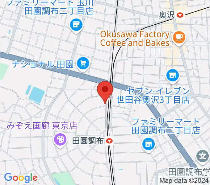 ピアノスタジオノア 田園調布店の地図