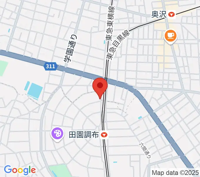 ピアノスタジオノア 田園調布店の地図