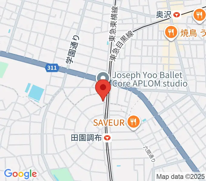 ピアノスタジオノア 田園調布店の地図