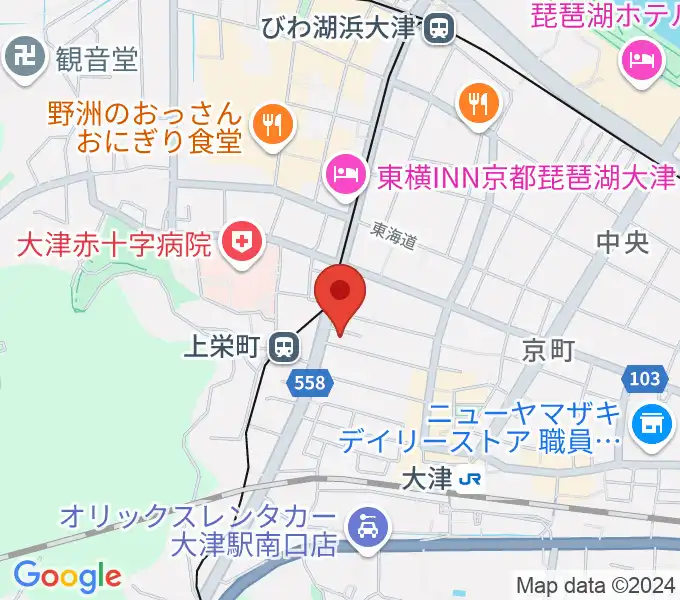 奏美ホールの地図