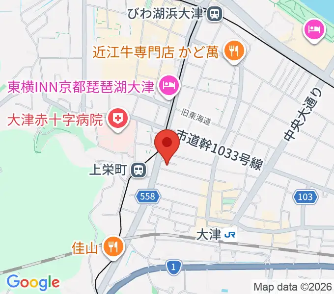 奏美ホールの地図