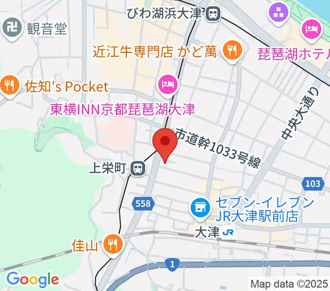 奏美ホール 防音練習室の地図