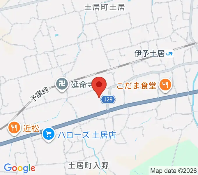 土居文化会館ユーホールの地図