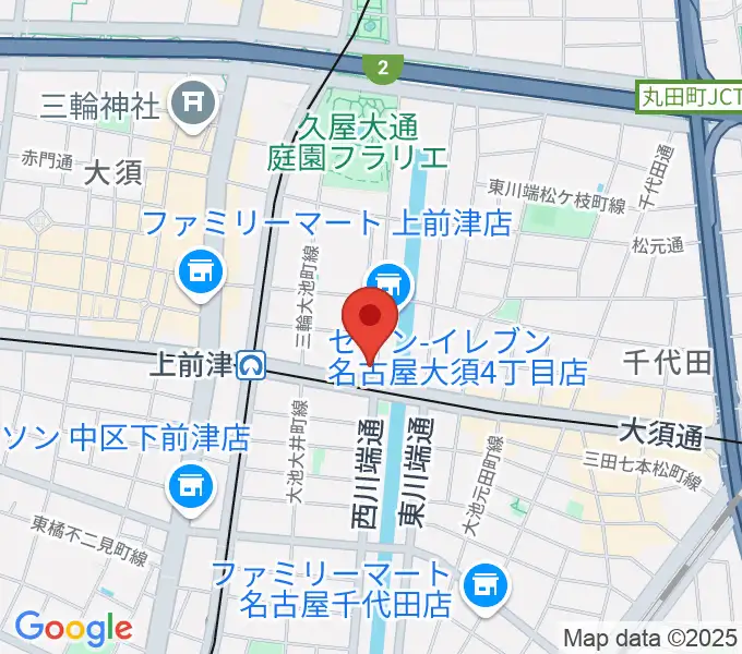 名古屋大須OYSの地図