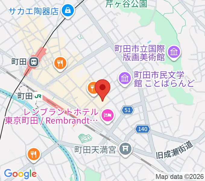 町田市民フォーラムの地図