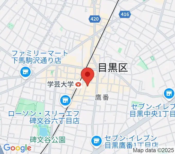 学芸大学チェロキーライブタバーンの地図