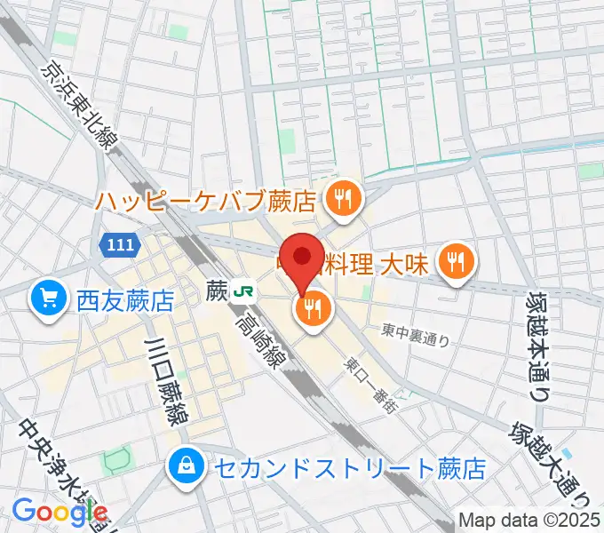 蕨OurDelightの地図