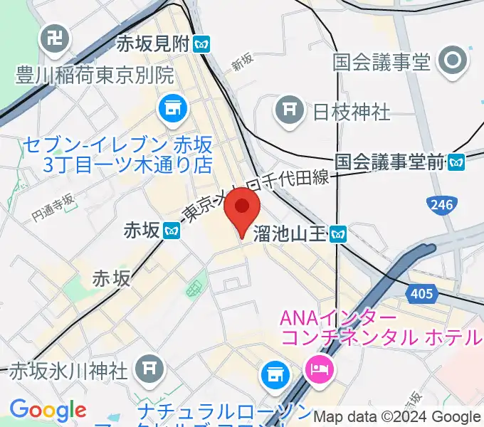 ヴァーチュオーゾ赤坂の地図