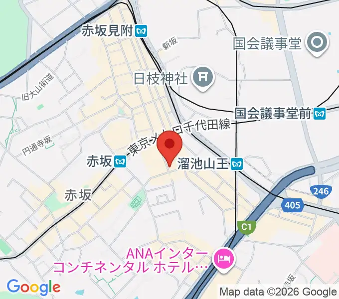 ヴァーチュオーゾ赤坂の地図