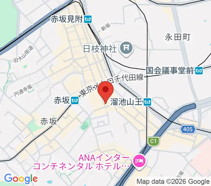 ヴァーチュオーゾ赤坂の地図