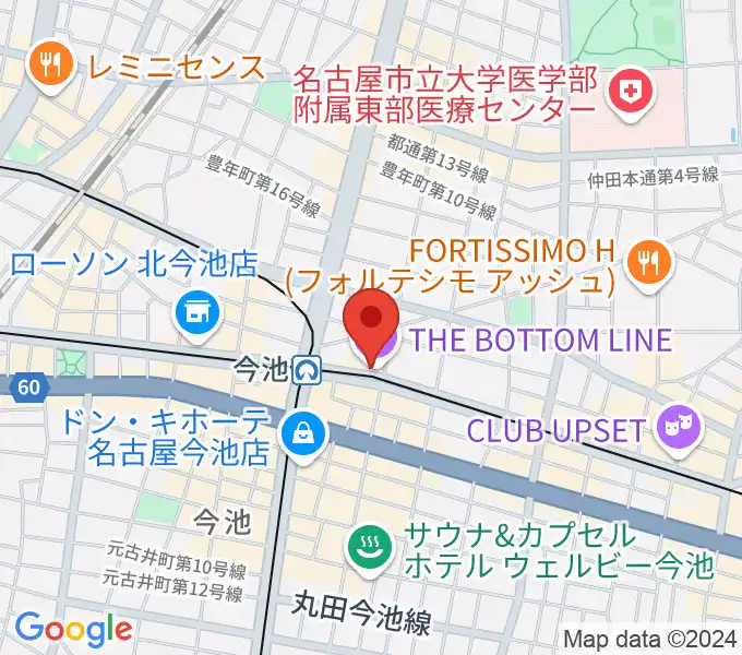 名古屋ボトムラインの地図