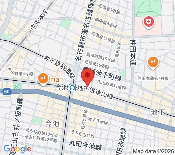 名古屋ボトムラインの地図