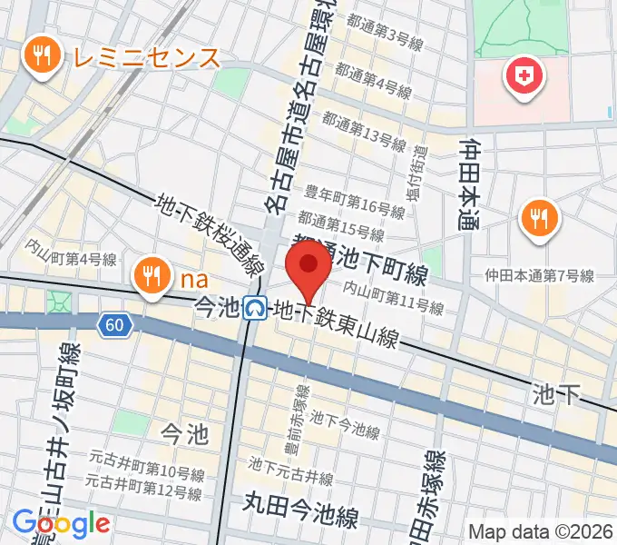 名古屋ボトムラインの地図