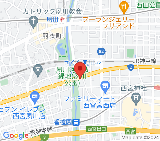 西宮夙川PianoCLUBの場所