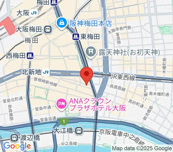 北新地ヌーヴォーの地図
