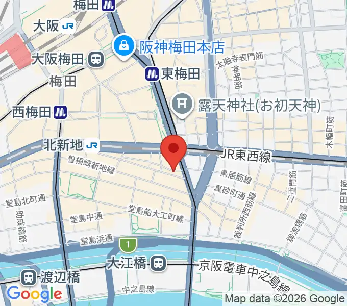 北新地ヌーヴォーの地図