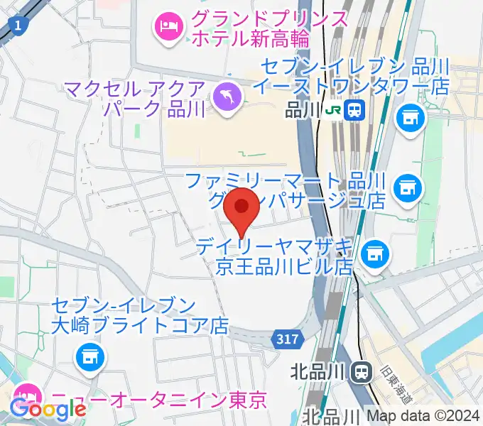 高輪プリンセスガルテン アンビエンテ/アンディムジークの地図