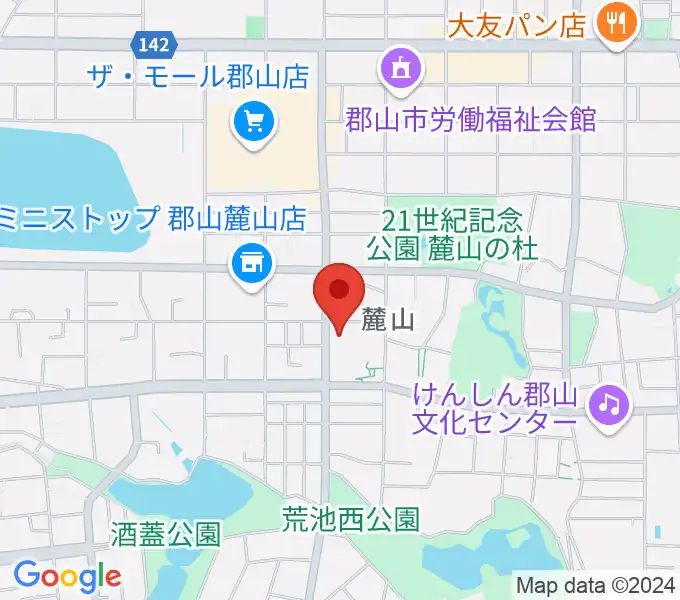 郡山市郡山公会堂の地図