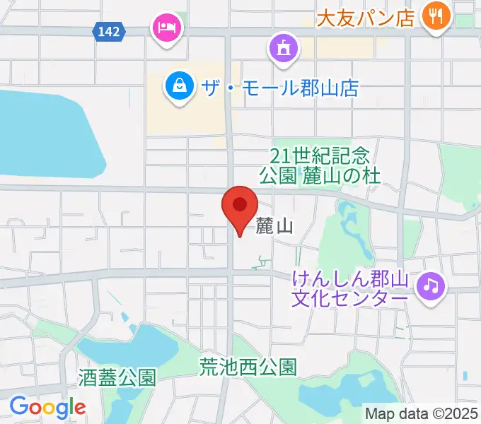 郡山市郡山公会堂の地図