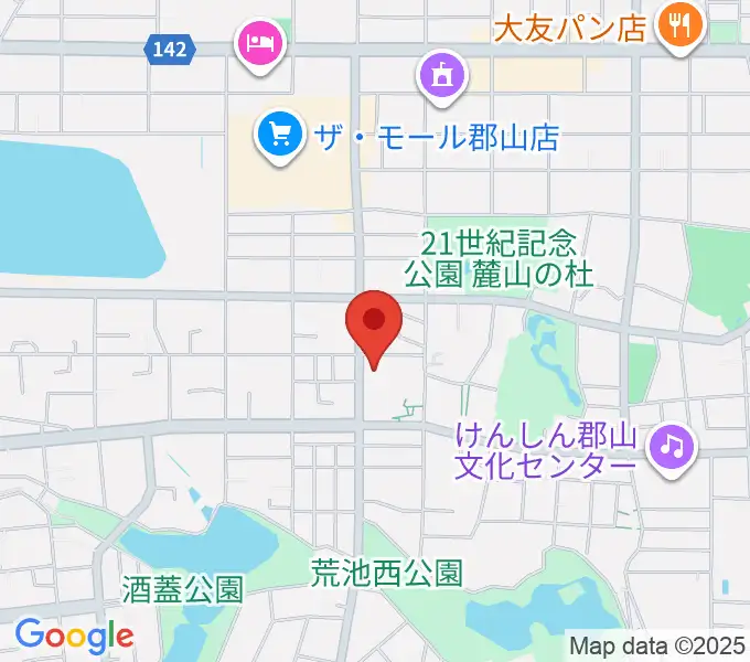 郡山市郡山公会堂の地図